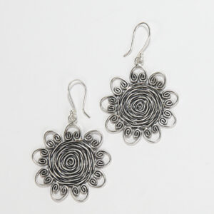 YBY Talisman Sun-Spiral Bloom Earrings