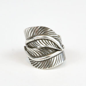 YBY Feather Wrap Ring — Fine Silver Band