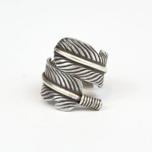 YBY Feather Spirit Ring — Fine Silver Wrap